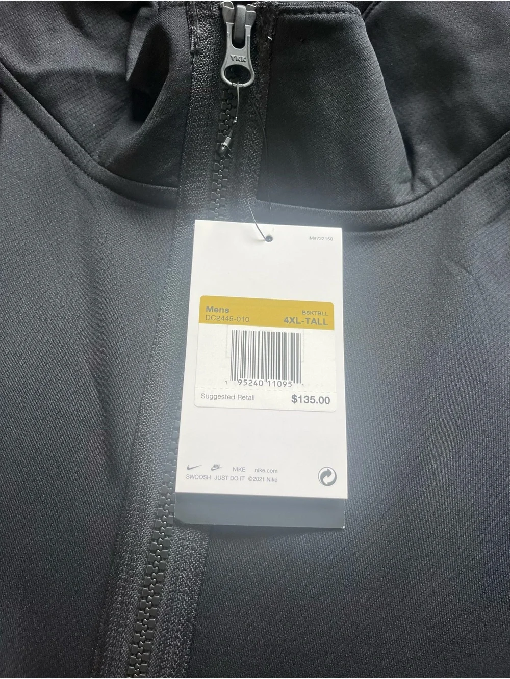 NWT $135 Nike Men's Therma Fit Showtime Full-Zip Hoodie Black 4XL-Tall